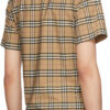 Beige Small Scale Check Shirt