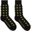Black & Green Skull Socks