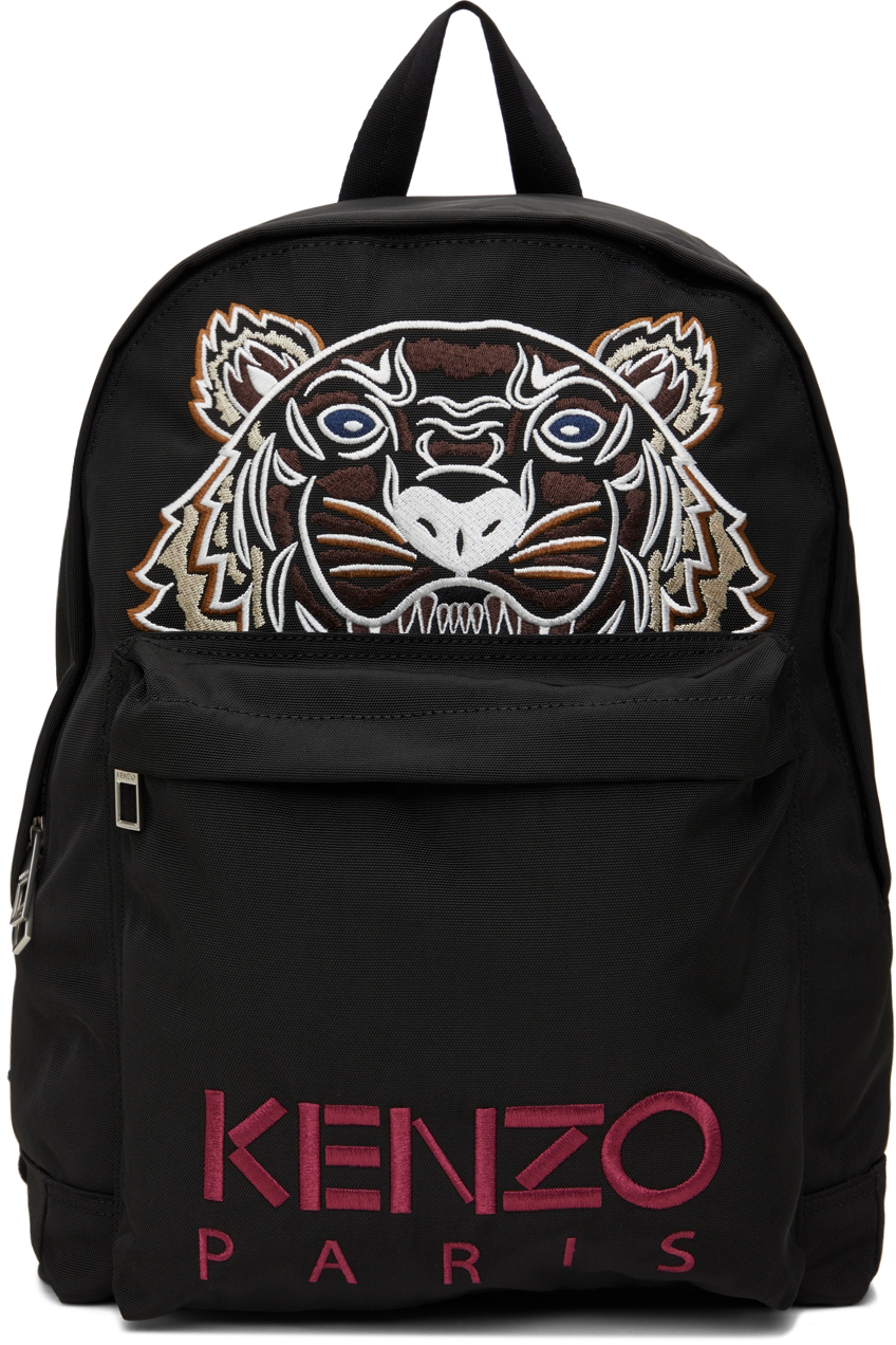 Black Canvas Kampus Tiger Backpack