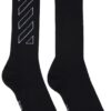 Black Diag Outline Mid Socks