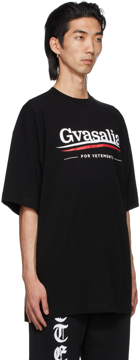 Black 'Gvasalia' T-Shirt 1