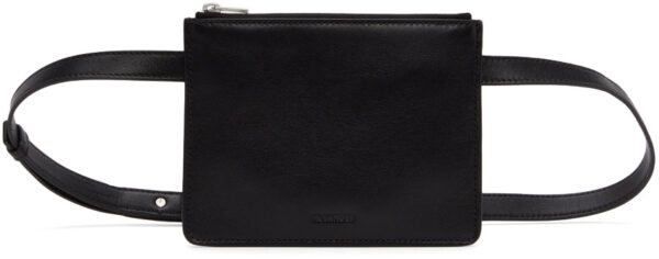 Black Leather Flat Pouch