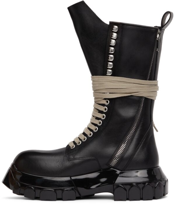 Black Polished Bozo Tractor Boots 2