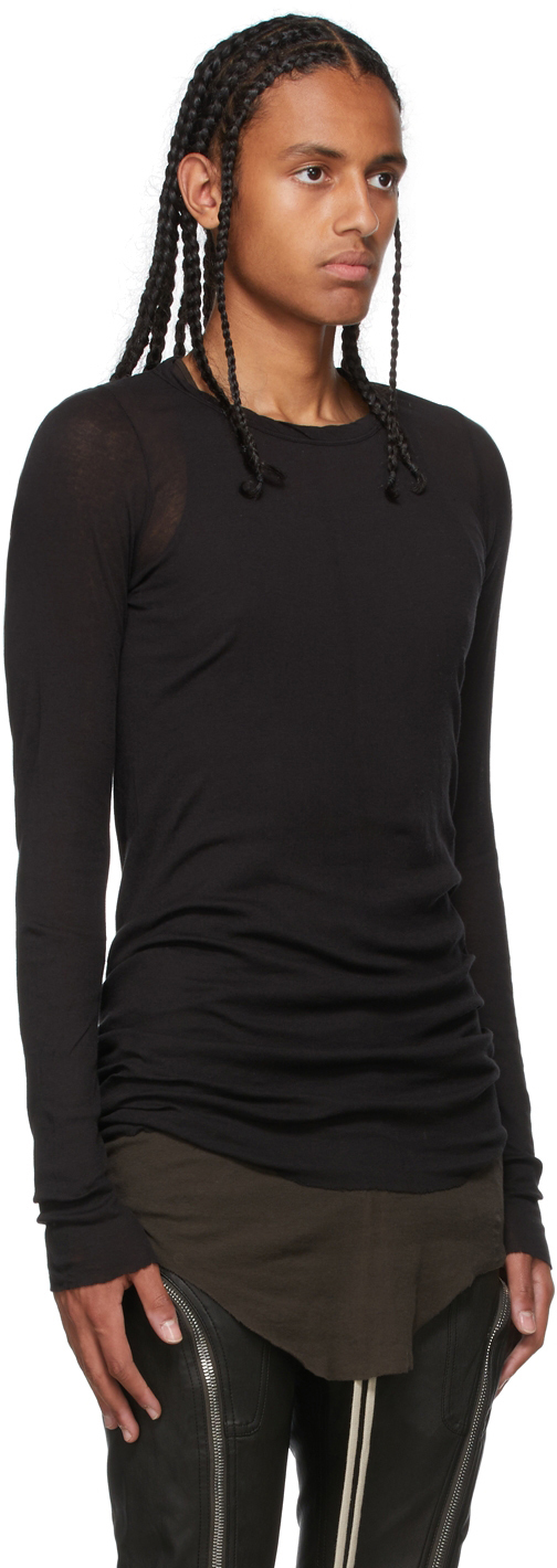 Black Rib Long Sleeve T-Shirt 1