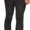 Black Velour Skinny Stack Jeans