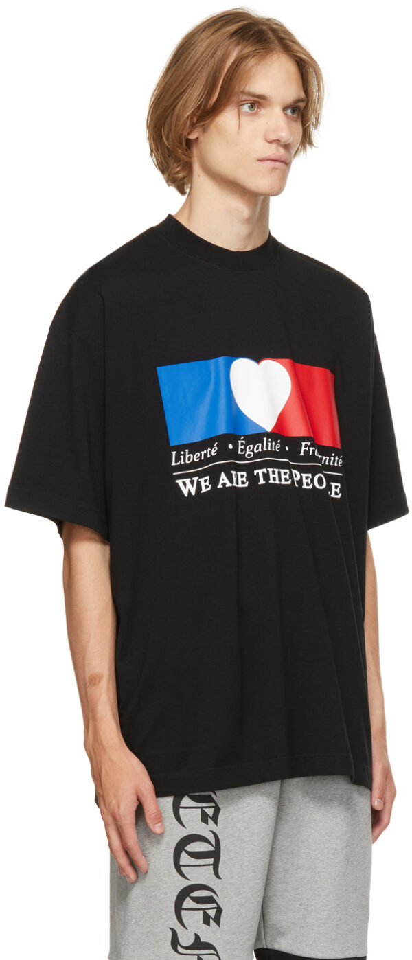 Black 'We Are The People' Logo T-Shirt 1