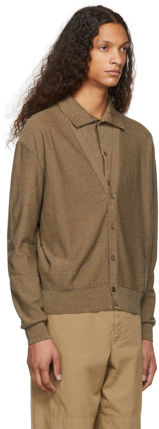 Brown Double Layer Cardigan 1