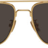 Gold Pilot Navigator Minimalist Sunglasses