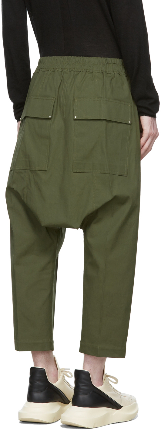 Green Drawstring Cropped Trousers 2