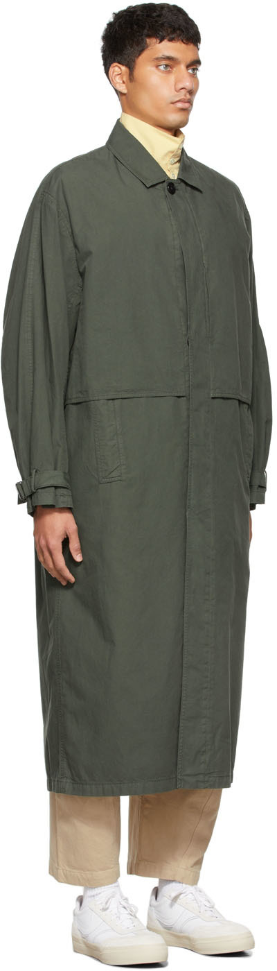 Green Flap Trench Coat 1