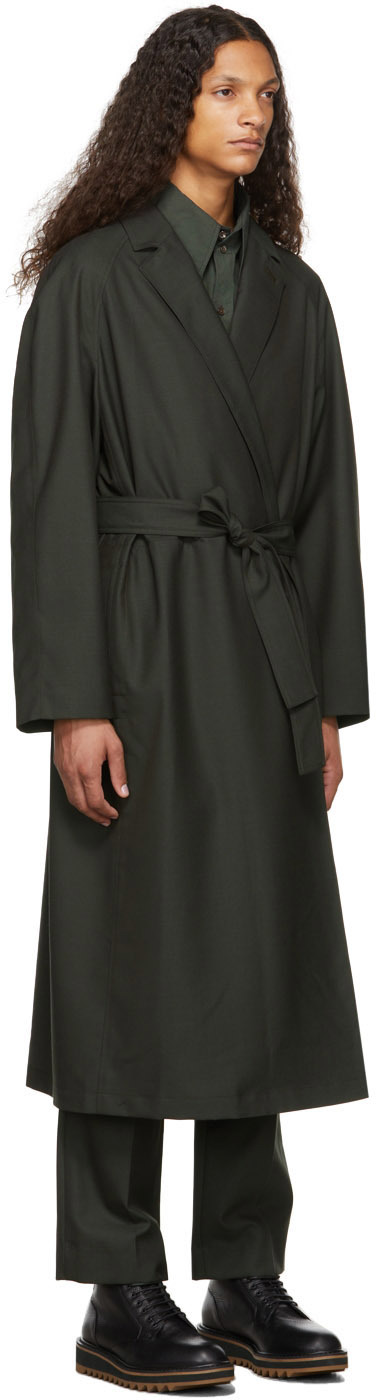 Green Soft Trench Coat 1