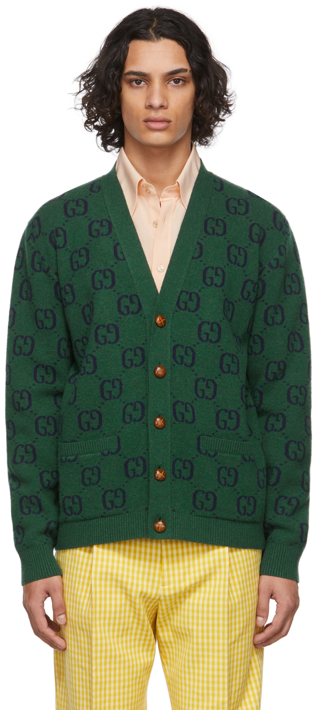 Green Wool Cardigan
