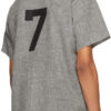 Grey Baseball Short Sleeve Shirt