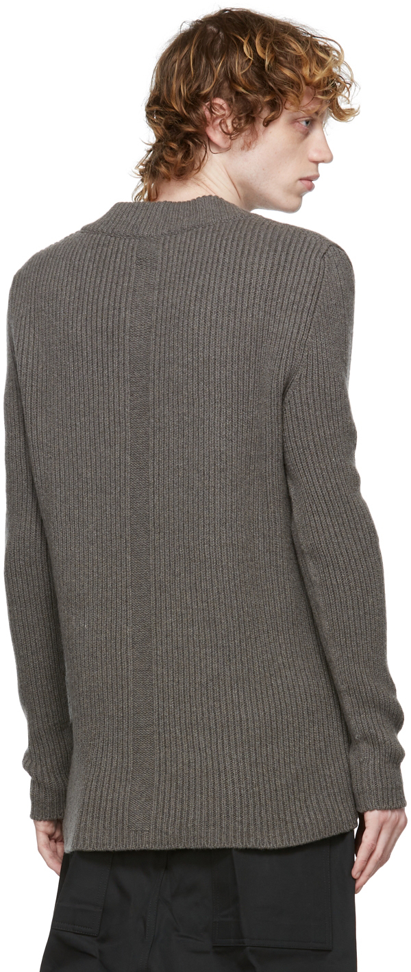 Grey Cashmere Crewneck Sweater 2