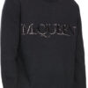 Grey ‘McQueen’ Embroidered Crewneck Sweater