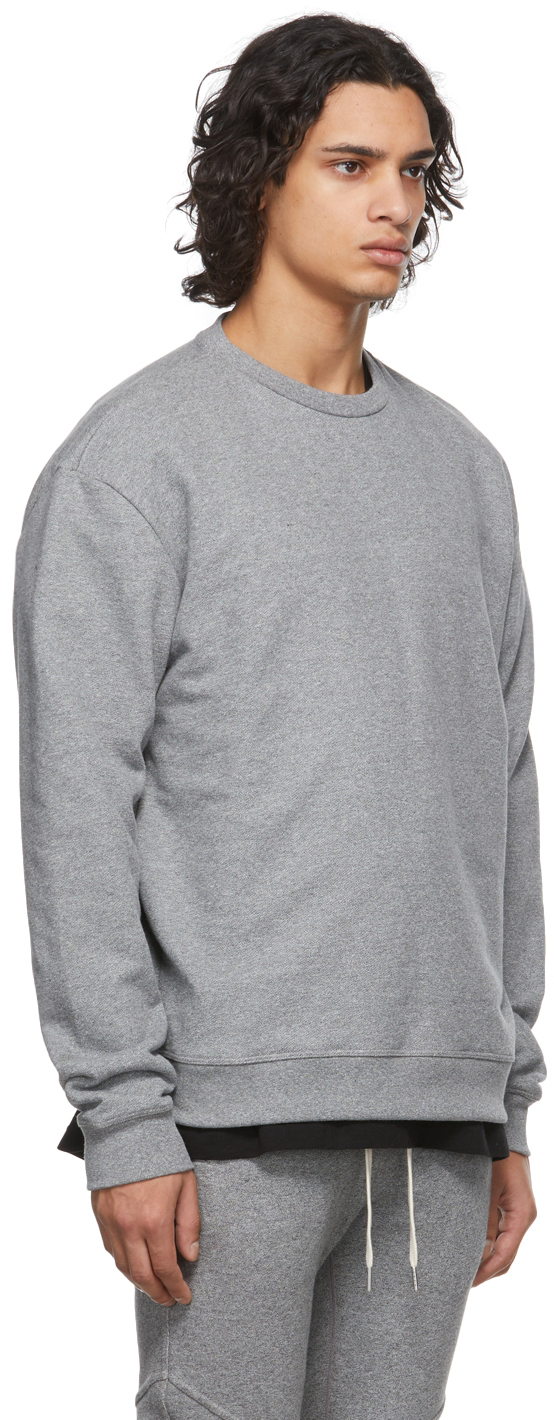Grey Oversized Crewneck Pullover 1