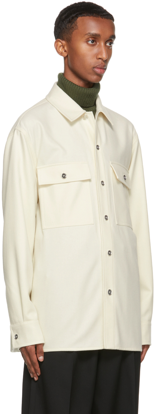 Off-White Compact Wool Shirt Jacket 1