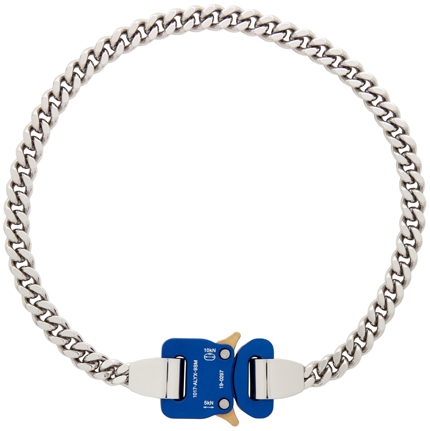 Silver & Blue Classic Chain Necklace