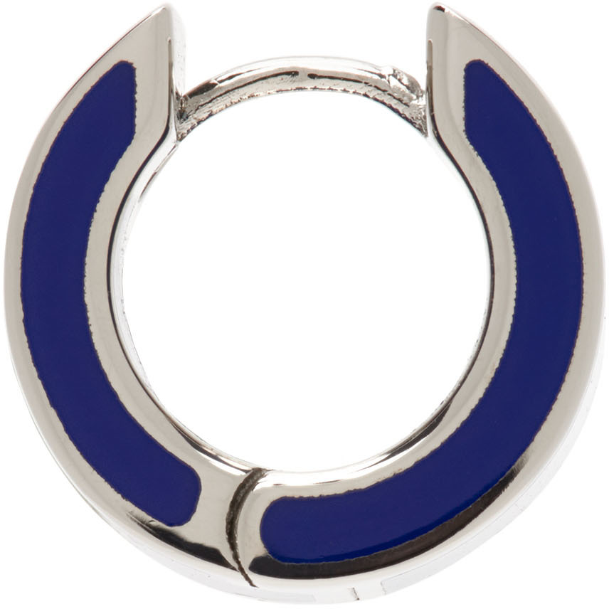 Silver & Blue Uniform Band Ring