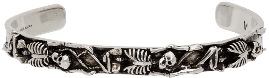 Silver Dancing Skeleton Bracelet