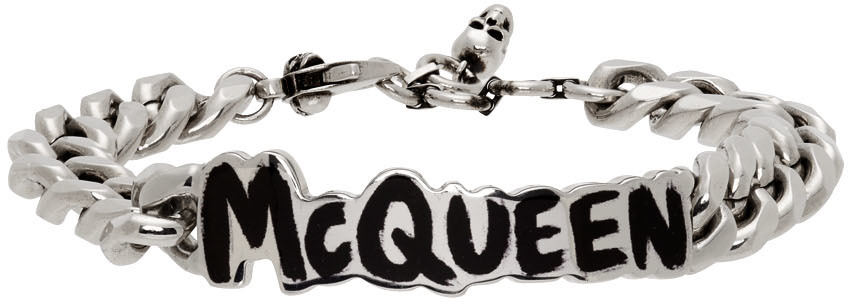 Silver Graffiti Logo Bracelet