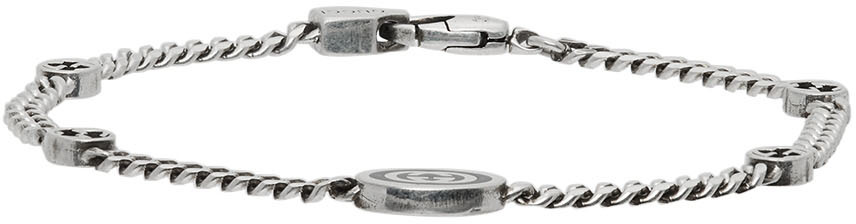 Silver Interlocking G Bracelet
