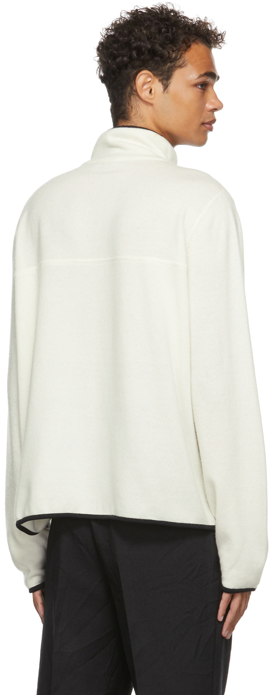 SSENSE Exclusive Off-White Cashmere Zip-Up 2