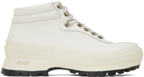 SSENSE Exclusive White Lace-Up Work Boots