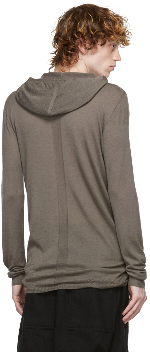 Taupe Cashmere Pleat Hoodie 2