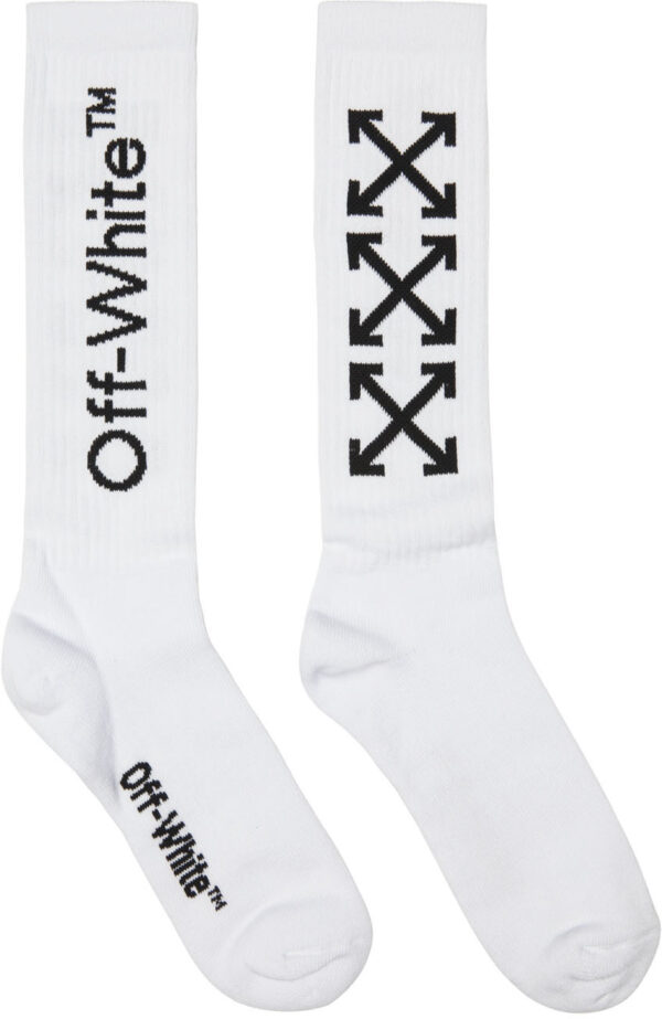 White Arrow Mid Socks