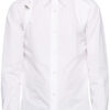 White Cotton Poplin Harness Shirt