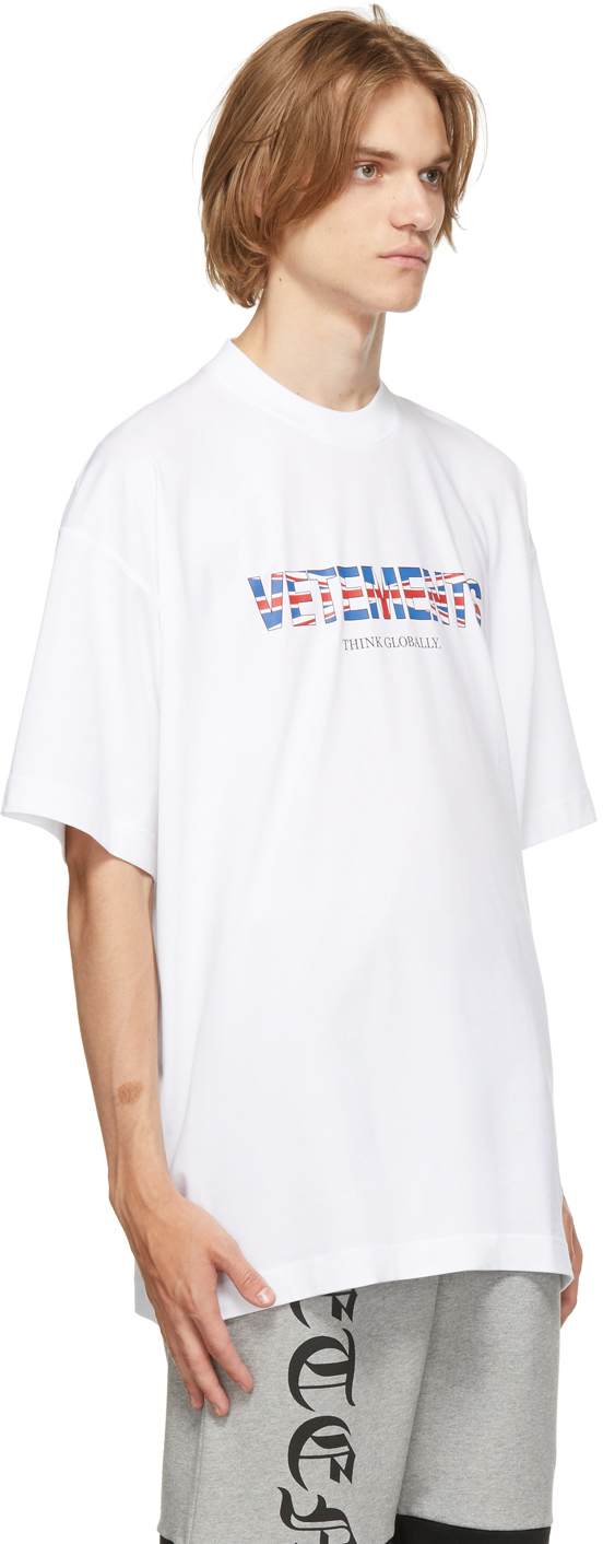 White Jersey UK Logo T-Shirt 1