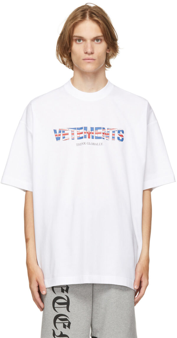 White Jersey UK Logo T-Shirt