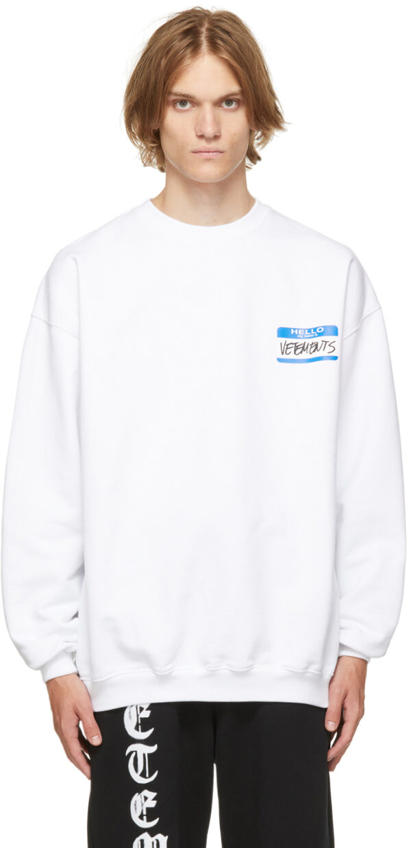 White 'My Name Is VETEMENTS' Sweatshirt