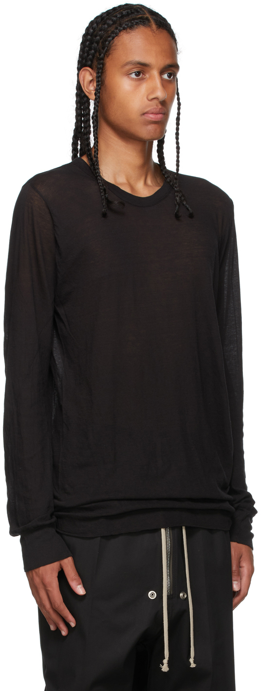 Black Basic Long Sleeve T-Shirt 1