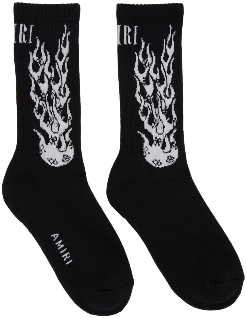 Black Flames Socks