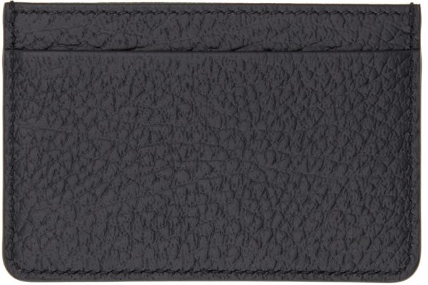 Black Leather Compact Card Holder 1