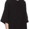 Black Oversized Fleece T-Shirt