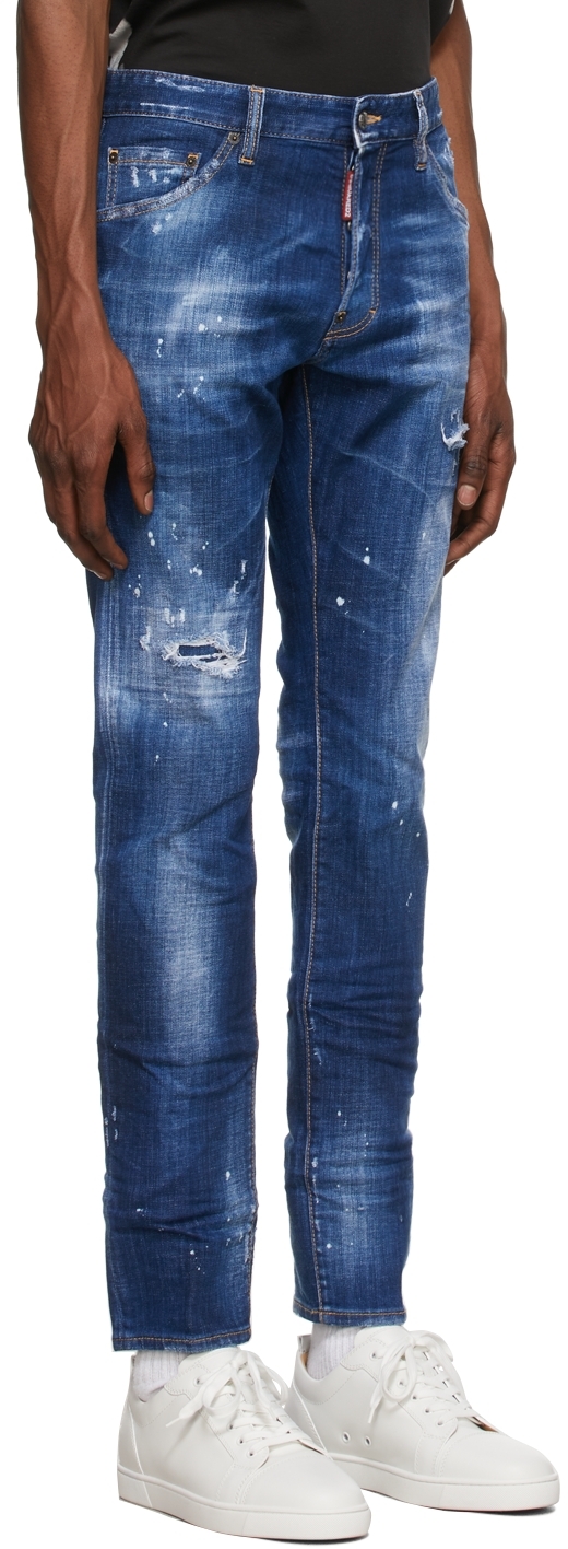 Blue 'Icon' Spray Cool Guy Jeans 1