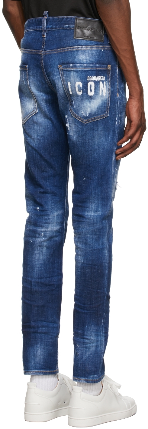 Blue 'Icon' Spray Cool Guy Jeans 2