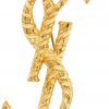 Gold Twisted Opyum Brooch