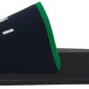 Navy & Green Logo Jacquard Slides
