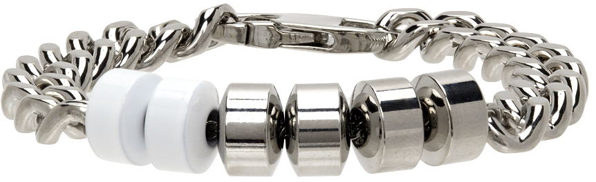 Silver & White Merge Candy Charm Bracelet
