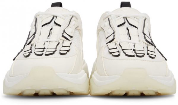 White & Black Bone Runner Sneakers 2