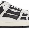 White & Black Skel Top Low Sneakers