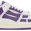 White & Purple Skel Top Low Sneakers