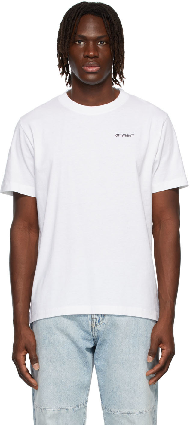 White Caravaggio Arrows Slim T-Shirt